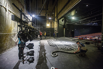 Student working on the Langworthy stage